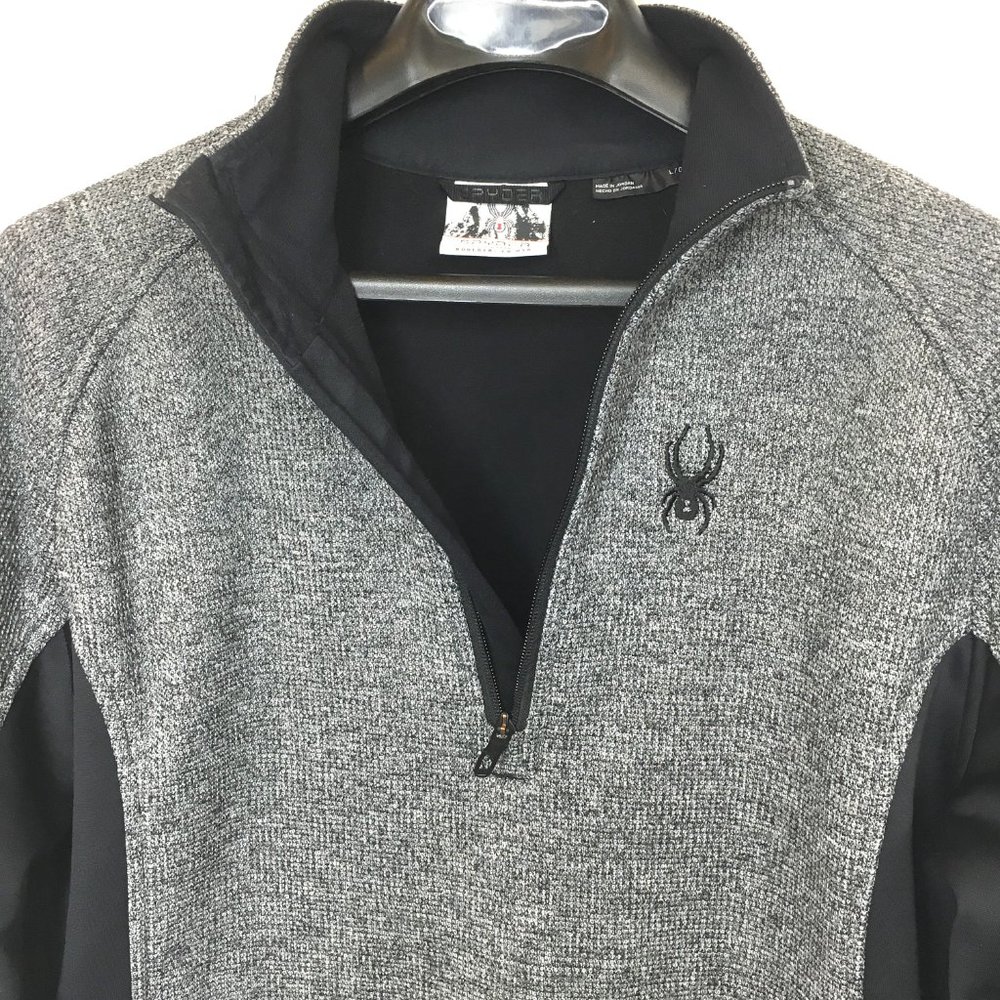 Spyder Outbound Pullover Sweater Jacket Gray/Blac… - image 4